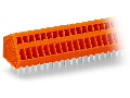 PCB terminal block; 0.5 mm²; Pin spacing 2.54 mm; 4-pole; CAGE CLAMP®; 0,50 mm²; orange