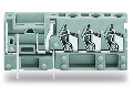 Stackable 3-conductor PCB terminal block; with fuse mounting; 2.5 mm; Pin spacing 5 mm; 1-pole; CAGE CLAMP; 2,50 mm; gray