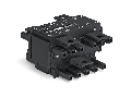 Three-phase to single-phase distribution connector; with phase selection; 5-pole/3-pole; Cod. P; 1 input; 5 outputs