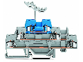 Triple-deck terminal block; Through/through/through terminal block; for DIN-rail 35 x 15 and 35 x 7.5; 2.5 mm²; CAGE CLAMP®; 2,50 mm²; gray/gray/blue