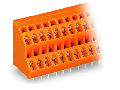 Double-deck PCB terminal block; 2.5 mm²; Pin spacing 5.08 mm; 2 x 6-pole; CAGE CLAMP®; 2,50 mm²; orange