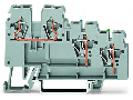 3-conductor actuator supply terminal block; with colored conductor entries; 2.5 mm²; CAGE CLAMP®; 2,50 mm²; gray