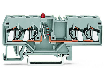 Component terminal block; 4-conductor; LED (red); 24 VDC; for DIN-rail 35 x 15 and 35 x 7.5; 2.5 mm²; CAGE CLAMP®; 2,50 mm²; gray