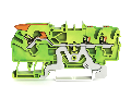 3-conductor ground terminal block; 2.5 mm²; with test port; side and center marking; for DIN-rail 35 x 15 and 35 x 7.5; Push-in CAGE CLAMP®; 2,50 mm²; green-yellow