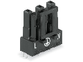 Socket for PCBs; straight; 3-pole; Cod. A; black