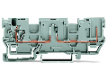 1-conductor/1-pin component carrier terminal block; with 2 jumper positions; with diode 1N4007; anode, left side; for DIN-rail 35 x 15 and 35 x 7.5; 4 mm²; CAGE CLAMP®; 4,00 mm²; gray