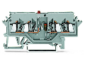 Component terminal block; 4-conductor; LED (red); 24 VDC; for DIN-rail 35 x 15 and 35 x 7.5; 2.5 mm²; CAGE CLAMP®; 2,50 mm²; gray