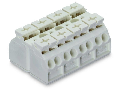 4-conductor chassis-mount terminal strip; 4-pole; without ground contact; 4 mm²; 4,00 mm²; white