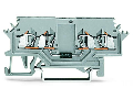 Component terminal block; 4-conductor; with diode 1N4007; anode, left side; for DIN-rail 35 x 15 and 35 x 7.5; 1.5 mm²; CAGE CLAMP®; 1,50 mm²; gray