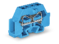 2-conductor terminal block; suitable for Ex i applications; without push-buttons; with fixing flange; for screw or similar mounting types; Fixing hole 3.2 mm Ø; 4 mm²; CAGE CLAMP®; 4,00 mm²; blue