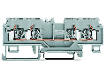 4-conductor ground terminal block; 4 mm; side and center marking; for DIN-rail 35 x 15 and 35 x 7.5; CAGE CLAMP; 4,00 mm; green-yellow