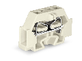 2-conductor terminal block; suitable for Ex e II applications; without push-buttons; with fixing flange; for screw or similar mounting types; Fixing hole 3.2 mm ; 4 mm; CAGE CLAMP; 4,00 mm; light gray