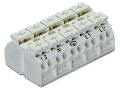 4-conductor chassis-mount terminal strip; 5-pole; without ground contact; 4 mm; 4,00 mm; white