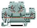 Component terminal block; double-deck; with 2 diodes 1N4007; Bottom anode; for DIN-rail 35 x 15 and 35 x 7.5; 2.5 mm²; CAGE CLAMP®; 2,50 mm²; gray