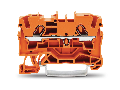 2-conductor through terminal block; 4 mm; suitable for Ex e II applications; side and center marking; for DIN-rail 35 x 15 and 35 x 7.5; Push-in CAGE CLAMP; 4,00 mm; orange