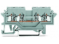 4-conductor through terminal block; 1.5 mm²; suitable for Ex i applications; lateral marker slots; for DIN-rail 35 x 15 and 35 x 7.5; CAGE CLAMP®; 1,50 mm²; blue