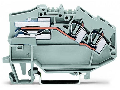 2-conductor power distribution disconnect terminal block; 4 mm²; CAGE CLAMP®; 4,00 mm²; gray