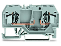 Component terminal block; 2-conductor; with diode 1N5408; anode, left side; for DIN-rail 35 x 15 and 35 x 7.5; 4 mm; CAGE CLAMP; 4,00 mm; gray