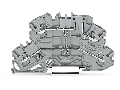 Double-deck carrier terminal block; L/L; upper-deck base; for DIN-rail 35 x 15 and 35 x 7.5; 2.5 mm; Push-in CAGE CLAMP; 2,50 mm; gray