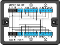 Distribution box; 230 V + DALI; 2 inputs; 6 outputs; Cod. A, I; MINI, MIDI; black