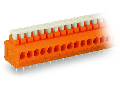 PCB terminal block; push-button; 1.5 mm; Pin spacing 3.81 mm; 8-pole; Push-in CAGE CLAMP; 1,50 mm; orange