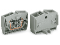 4-conductor terminal block; suitable for Ex i applications; without push-buttons; with snap-in mounting foot; for plate thickness 0.6 - 1.2 mm; Fixing hole 3.5 mm ; 2.5 mm; CAGE CLAMP; 2,50 mm; blue