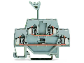 Component terminal block; double-deck; with diode 1N4007; Anode, bottom; for DIN-rail 35 x 15 and 35 x 7.5; 2.5 mm²; CAGE CLAMP®; 2,50 mm²; gray