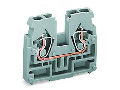 2-conductor terminal block; without push-buttons; without snap-in mounting foot; 2.5 mm²; CAGE CLAMP®; 2,50 mm²; light gray