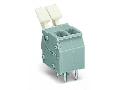 PCB terminal block; finger-operated levers; 2.5 mm; Pin spacing 5/5.08 mm; 2-pole; CAGE CLAMP; commoning option; 2,50 mm; gray