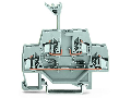 Component terminal block; double-deck; with 2 diodes 1N4007; Bottom anode; for DIN-rail 35 x 15 and 35 x 7.5; 2.5 mm²; CAGE CLAMP®; 2,50 mm²; gray