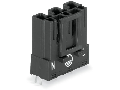 Plug for PCBs; straight; 3-pole; Cod. A; black