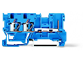 2-conductor/1-pin carrier terminal block; for DIN-rail 35 x 15 and 35 x 7.5; 4 mm²; CAGE CLAMP®; 4,00 mm²; blue