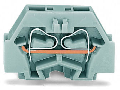 2-conductor terminal block; without push-buttons; with snap-in mounting foot; for plate thickness 0.6 - 1.2 mm; Fixing hole 3.5 mm ; can be commoned with adjacent jumpers and staggered jumpers; CAGE CLAMP; 1,50 mm; orange