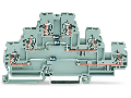 Component terminal block; triple-deck; with 3 diodes 1N4007; Left-side anode; for DIN-rail 35 x 15 and 35 x 7.5; 2.5 mm²; CAGE CLAMP®; 2,50 mm²; gray