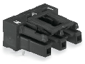 Socket for PCBs; angled; 3-pole; Cod. A; black