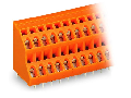 Double-deck PCB terminal block; 2.5 mm; Pin spacing 5.08 mm; 2 x 6-pole; CAGE CLAMP; 2,50 mm; orange