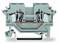 2-conductor through terminal block; 4 mm²; suitable for Ex e II applications; lateral marker slots; for DIN-rail 35 x 15 and 35 x 7.5; CAGE CLAMP®; 4,00 mm²; light gray