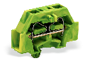 2-conductor terminal block; without push-buttons; with snap-in mounting foot; for plate thickness 0.6 - 1.2 mm; Fixing hole 3.5 mm ; 2.5 mm; CAGE CLAMP; 2,50 mm; green-yellow