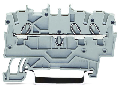 3-conductor through terminal block; 1 mm; for Ex e II and Ex i applications; side and center marking; for DIN-rail 35 x 15 and 35 x 7.5; Push-in CAGE CLAMP; 1,00 mm; blue