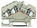 3-conductor through terminal block; 4 mm²; suitable for Ex e II applications; center marking; for DIN-rail 35 x 15 and 35 x 7.5; CAGE CLAMP®; 4,00 mm²; light gray