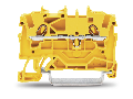 2-conductor through terminal block; 1.5 mm; suitable for Ex e II applications; side and center marking; for DIN-rail 35 x 15 and 35 x 7.5; Push-in CAGE CLAMP; 1,50 mm; yellow