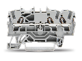 3-conductor through terminal block; 2.5 mm; suitable for Ex e II applications; side and center marking; for DIN-rail 35 x 15 and 35 x 7.5; Push-in CAGE CLAMP; 2,50 mm; gray