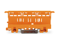 Suport sina Din pentru cleme Wago seria  221  - 4 mm²; for DIN-35 rail mounting/screw mounting; orange