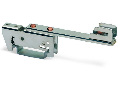 Busbar carrier; for busbars Cu 10 mm x 3 mm; single side, straight; for DIN 35 rail; gray