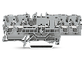 4-conductor carrier terminal block; for DIN-rail 35 x 15 and 35 x 7.5; 2.5 mm; Push-in CAGE CLAMP; 2,50 mm; gray