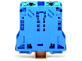 2-conductor through terminal block; 50 mm; lateral marker slots; only for DIN 35 x 15 rail; POWER CAGE CLAMP; 50,00 mm; blue