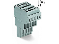 2-conductor female connector; 4 mm²; 6-pole; 4,00 mm²; gray