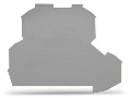 End and intermediate plate; 0.8 mm thick; gray