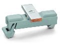 Carrier with grounding foot; parallel to carrier rail; 25 mm long; Cu 10 mm x 3 mm; suitable for 790-108 and 790-116