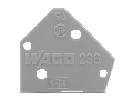 End plate; 1 mm thick; snap-fit type